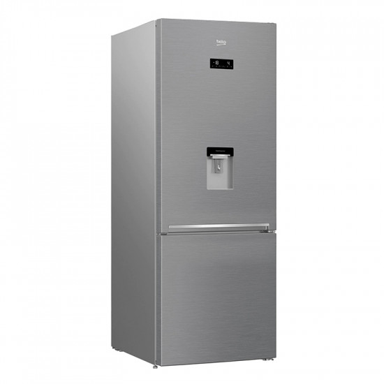 Combină frigorifică Beko RCNE560E40DZXBN, NeoFrost Dual Cooling, 510 l, Dozator de apă, Clasa E, H 192 cm, Argintiu