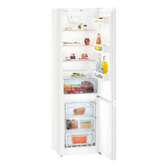 Combină frigorifică Liebherr Confort DN 48X13, Sistem de răcire No Frost, DuoCooling, SuperFrost, 338 l, Clasa E, H 201.1 cm, Alb