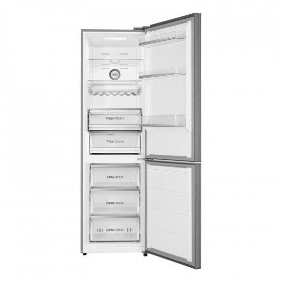 Combină frigorifică Toshiba GR RB449WEPMJ, Sistem de răcire No Frost, 338 l, Touch control, Clasa E, H 185.8 cm, Antracit