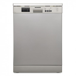 Mașină de spălat vase Heinner HDW-FS6006DSE++, 12 Seturi, 6 programe, Clasa E, Half load, Blocare acces copii, 60 cm, Argintiu