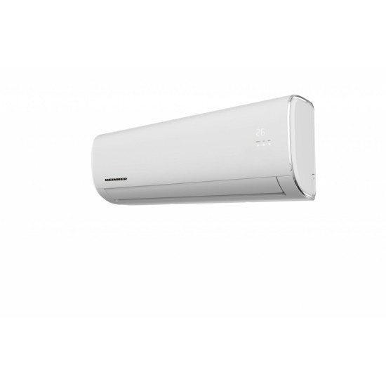 Aparat de aer conditionat Heinner Crystal HAC-CR09KIT, 9000 BTU, Kit instalare inclus, Clasa A++/A+, Functie Follow me, Functie turbo, Functie mentinere temperatura 8⁰C, Filtru cu densitate ridicata, Autocuratare, Alb