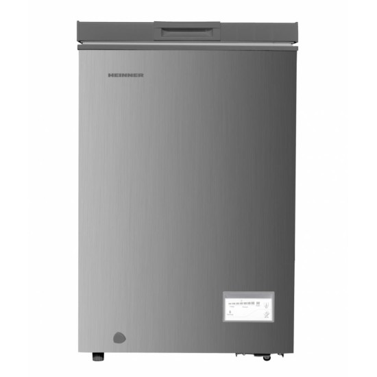 Lada frigorifica Heinner HCF-HM100CSE++, 98 l, Clasa E, Convertibila Frigider/Congelator, Control electronic, Argintiu