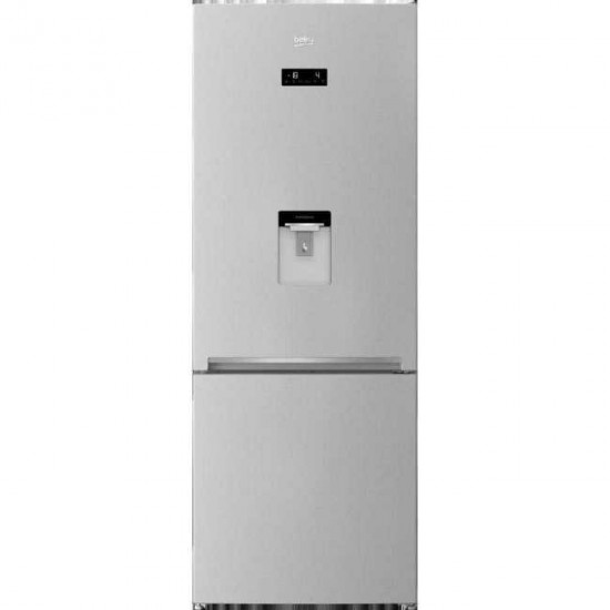 Combina frigorifica Beko RCNE560E40DZMN, 497 l, NeoFrost Dual Cooling, HarvestFresh, EverFresh, Dozator de apa, Clasa E, H 192 cm, Gri