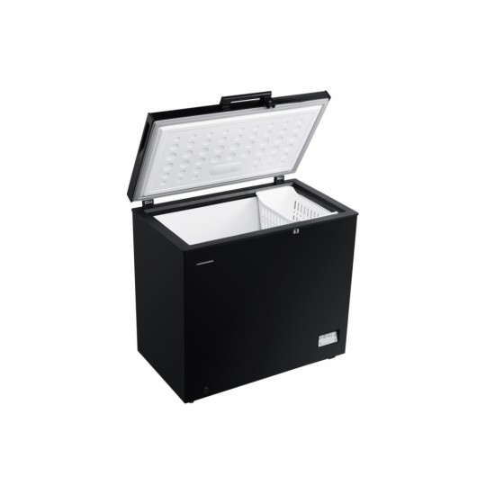 Lada frigorifica Heinner HCF-205NHBKE++, 198 l, Clasa E, Compresor inverter, Control electronic, Display waterproof, Negru