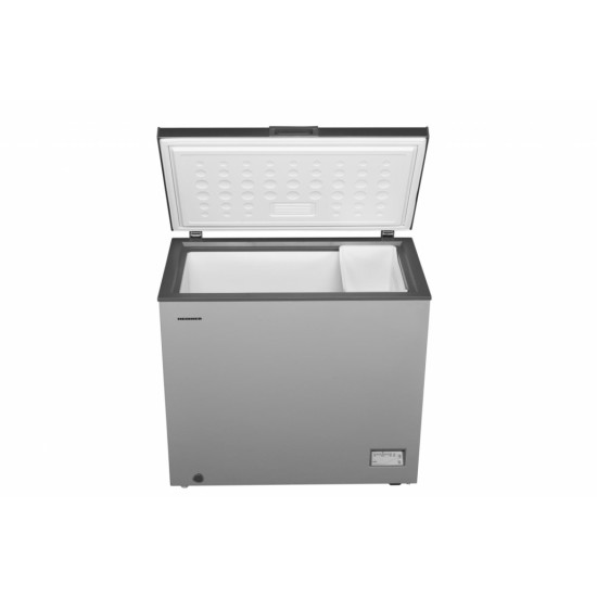 Lada frigorifica Heinner HCF-205NHSE++, 198 l, Clasa E, Compresor inverter, Control electronic, Display waterproof, Argintiu