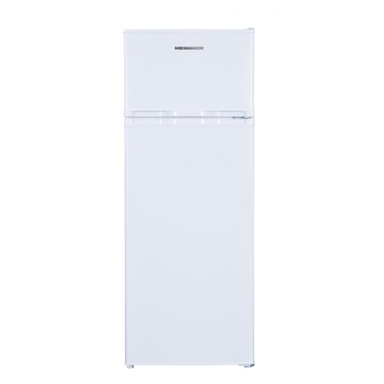 Frigider cu doua usi Heinner HF-H2206E++, 206 l, Clasa E, lumina LED, 3 rafturi de sticla, H 143 cm, Alb
