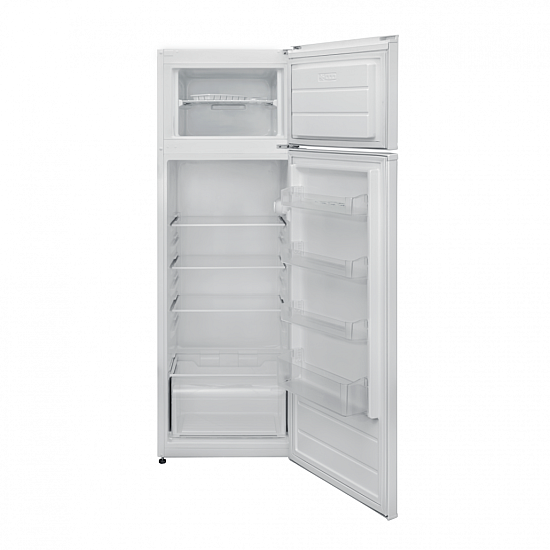 Frigider cu doua usi Heinner HF-V242E++, 242 l, Less Frost, Clasa E, Control mecanic, Iluminare LED, H 160 cm, Alb