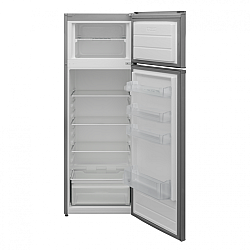 Frigider cu doua usi Heinner HF-V242SE++, 242 l, Less Frost, Clasa E, Control mecanic, Iluminare LED, H 160 cm, Argintiu