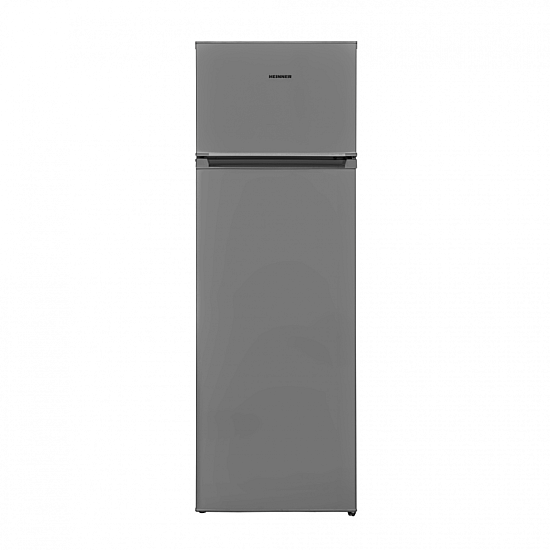 Frigider cu doua usi Heinner HF-V242SE++, 242 l, Less Frost, Clasa E, Control mecanic, Iluminare LED, H 160 cm, Argintiu