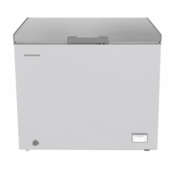 Lada frigorifica Heinner HCF-HM246CSE++, 246 l, Clasa E, Convertibila Frigider/Congelator, Control electronic, Argintiu