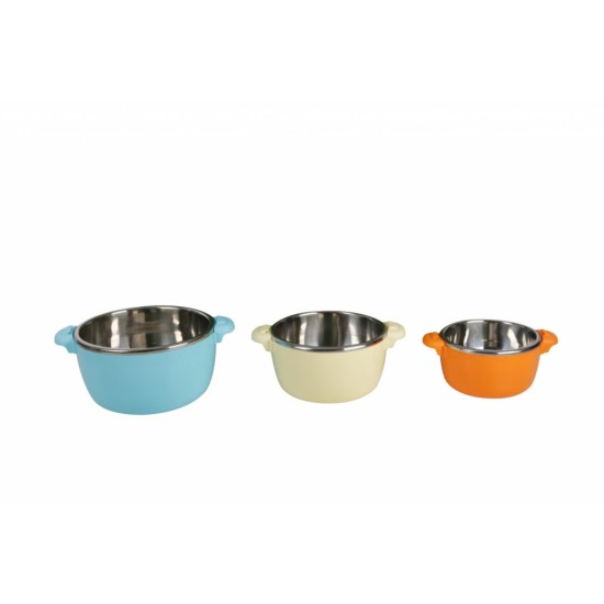 Set 3 caserole termice Art of dining by HEINNER Belly Blue, 2+4+6L, albastru