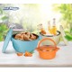 Set 3 caserole termice Art of dining by HEINNER Belly Blue, 2+4+6L, albastru