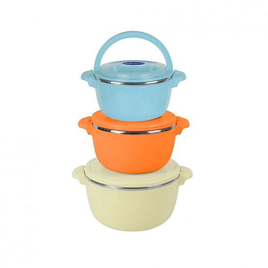 Set 3 caserole termice Art of dining by HEINNER Belly Beige, 2+4+6L, bej
