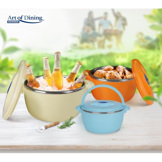 Set 3 caserole termice Art of dining by HEINNER Belly Beige, 2+4+6L, bej