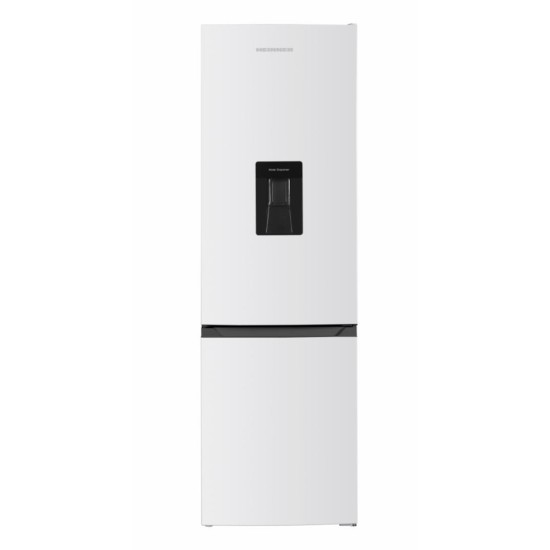 Combina frigorifica Heinner HC-HM260WDE++, 260 l, Control electronic, Dozator de apa, Iluminare LED, Usi reversibile, Clasa E, H 180 cm, Alb