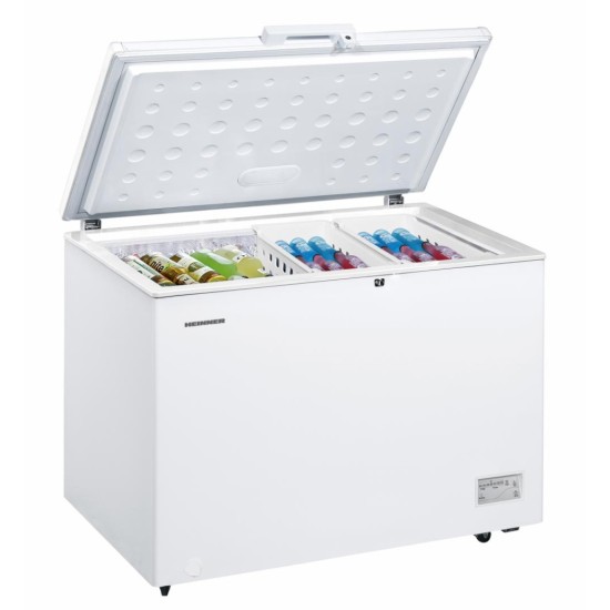 Lada frigorifica Heinner HCF-287CNHE++, 287 l, Clasa E, Compresor inverter, Control electronic, Iluminare LED, Functionalitate frigider, Alb