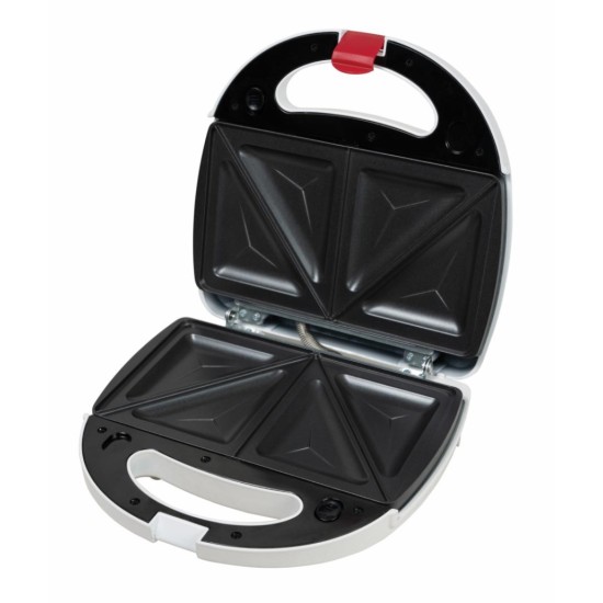 Sandwich maker Heinner Jadde 750 SM-2K750WH, 750W, plite detasabile, invelis antiaderent, capacitate: 2 sandwich-uri, Alb