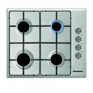 Plita incorporabila Heinner HBH-S584I-IX, Gaz, 4 Arzatoare, Aprindere electrica, Inox