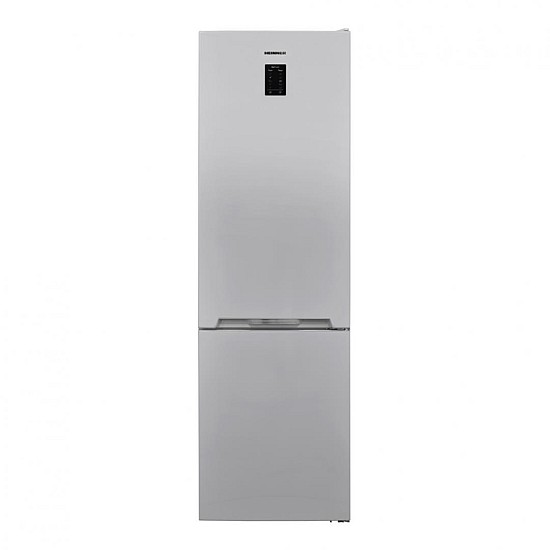 Combina frigorifica Heinner HCNF-V366SE++, 366 l, No Frost, Clasa E, Display, Control electronic, Iluminare LED, Alarma usa deschisa, H 201 cm, Argintiu