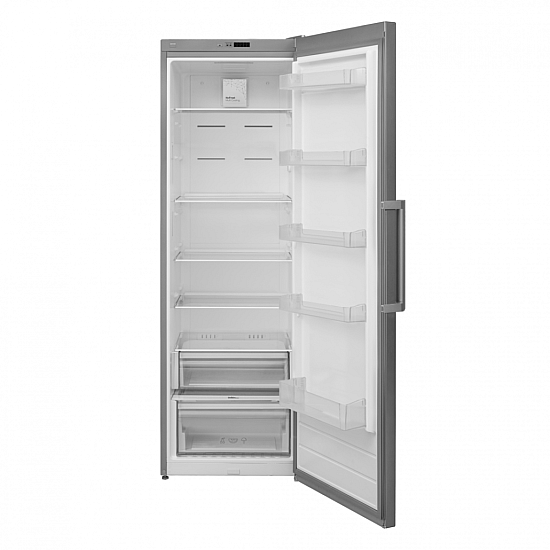 Frigider cu o usa Heinner HF-V401NFXE++, 389 l, No Frost, Clasa E, Iluminare LED, Control electronic, H 186 cm, Inox