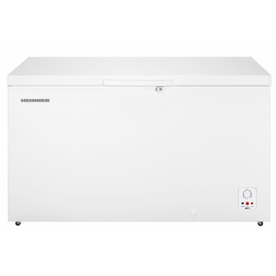 Lada frigorifica Heinner HCF-HS420E++, 420 l, Clasa E, Control mecanic, Incuietoare, Alb