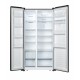 Side by side Heinner HSBS-HS519NFBKWDE++, 519 l, Full No Frost, Clasa E, Dozator de apa, Display touch, Alarma usa deschisa, H 1786 cm, Negru