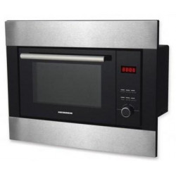 Cuptor cu microunde incorporabil Heinner HMW-23BIXBK, 23 L, 800 W, Grill, Digital, Negru/ Inox