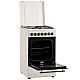 Aragaz Rustic Samus SR550EL3C1, 3 arzatoare pe gaz + 1 electric, Aprindere electrica, Cuptor electric, 48 l, 3 functii, 2200 W, timer mecanic, Beige