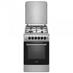 Aragaz Samus SM561XPBS,4 arzatoare pe gaz, Cuptor pe gaz, Capacitate cuptor 49 l, Siguranta plita + cuptor, Inox