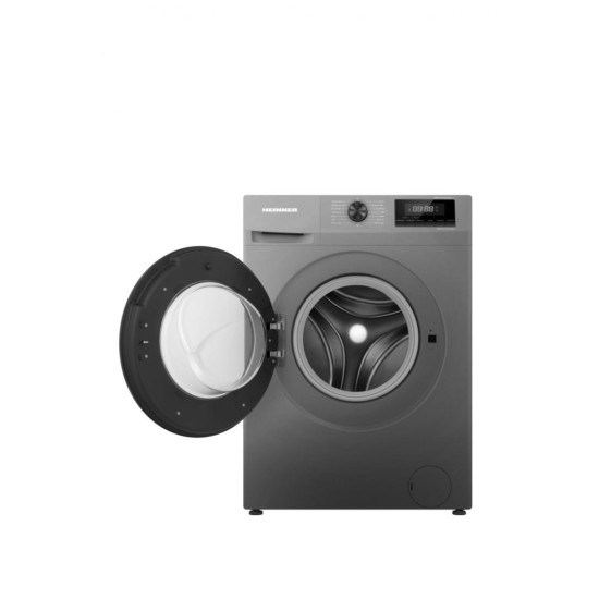 Masina de spalat rufe Slim Heinner HWM-H7014IVSMTC+++, 7 kg, 1400 rpm, Clasa C, Motor Inverter, Display digital, Blocare acces copii, Gri