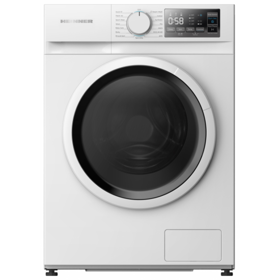 Masina de spalat rufe slim Heinner HWM-M714IVSMNA+++, 7 kg, 1400 rpm, Clasa A, Motor inverter, Display digital, Blocare acces copii, Alb