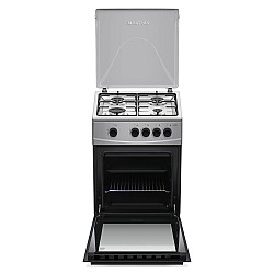 Aragaz Albatros AL452BXS, 4 Arzatoare gaz, Cuptor gaz, Siguranta plita si cuptor, Geam dublu la cuptor, Inox/ Argintiu
