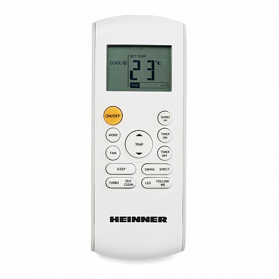Aparat de aer conditionat Heinner Mirror 12000 BTU Wi-Fi, Clasa A++, Functie incalzire, Filtru cu densitate ridicata, Follow me, HAC-MRB12SLWIFI, negru oglinda cu carcasa argintie