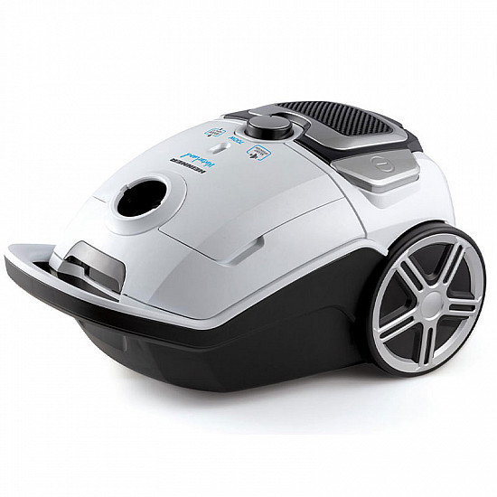 Aspirator cu sac Heinner WinterLand HVC-M700WH, 700W, viteză variabilă, sac textil capacitate 3L, putere de aspirare 150W, Filtru HEPA 12, Alb