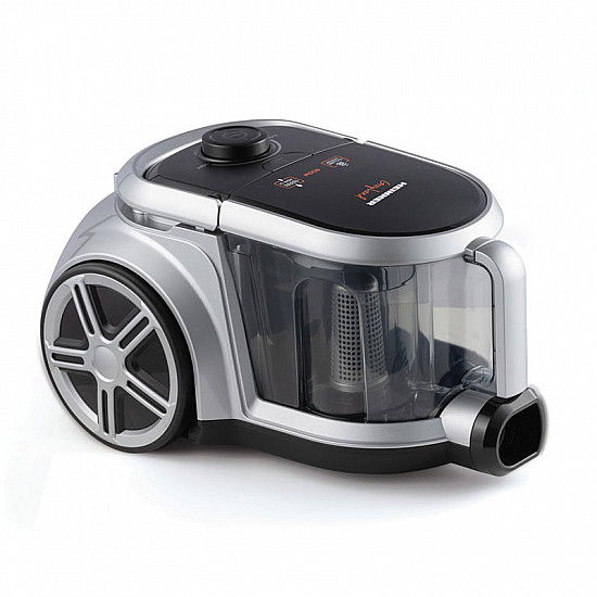 Aspirator fără sac Heinner GreyLand HVC-M800GREY, 800W, capacitate recipient praf: 2.5L, putere de aspirare 160W, Filtru HEPA 12, Gri