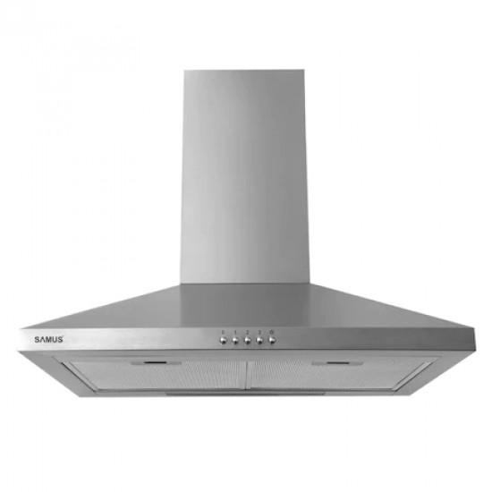 Hota Decorativa Samus HS638DLX, Latime 60 cm, 1 Motor, 3 Trepte de absorbtie, Tip Turn, Inox