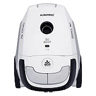 Aspirator cu sac Albatros Zenit 90 Eco, 900 W, Sac textil 2l, Eco type, Alb-Negru