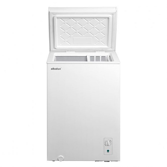 Lada frigorifica Albalux AXLF116E, 99 L, Clasa energetica E, Dubla functionare frigider/congelator, Termostat reglabil, Orificiu dranaj, Alb