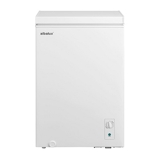 Lada frigorifica Albalux AXLF116E, 99 L, Clasa energetica E, Dubla functionare frigider/congelator, Termostat reglabil, Orificiu dranaj, Alb