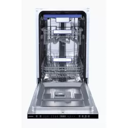 Masina de spalat vase incorporabila Heinner HDW-BIM45710AD+++, 10 seturi, 7 programe, Display LED, Auto-door opening, Aquastop, Clasa D, 45 cm