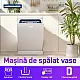 Masina de spalat vase incorporabila Heinner HDW-BIM45710AD+++, 10 seturi, 7 programe, Display LED, Auto-door opening, Aquastop, Clasa D, 45 cm