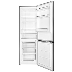 Combina frigorifica Albatros CFX395E, 315 L, H 186 cm, termostat reglabil, dezghetare automata frigider, usi reversibile, lumina interioara tip LED, picioare reglabile, clasa E, Argintie