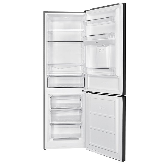 Combina Frigorifica Albatros CFXD395E, 313 l, Clasa energetica E, Termostat reglabil, 3 sertare la congelator, H 186 cm, Inox/ Argintiu