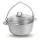 Ceaun din  Aluminiu alimentar turnat 2,0 lit cu toartă + capac-sticlă Ø 200 mm