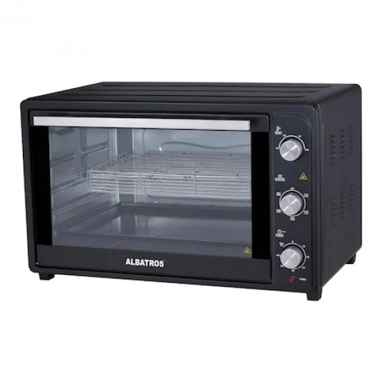 Cuptor electric Albatros A72BRCL2, 2200 W, 72 litri , rotisor, convectie , 4 programe , negru