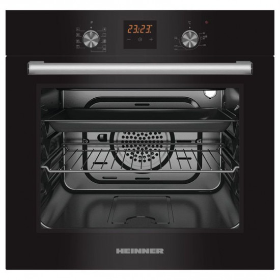Cuptor incorporabil Heinner HBO-S569LDTGC-GBK, Electric, 56 l, Multifunctional, 9 Functii, GRILL, Display Touch, Clasa A, Sticla Neagra