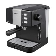 Espressor Heinner HEM-850BKSL, 850 W, 1.5 L, 15 bar, filtru dublu din inox, Negru/Argintiu