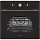 Cuptor incorporabil rustic Fram FBO-S607GCAR-RBK, 60 l, 7 functii, Grill, Display analog, Antracit