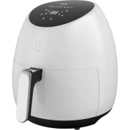Friteuza cu aer cald Heinner SnowDrop HAF-B2000WH, 2000W, vas detasabil antiaderent, capacitate cos: 5L, afisaj digital, termostat reglabil: 80-200˚C, temporizator, max. 60 min, Alb