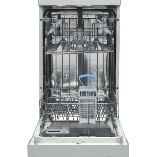 Masina de spalat vase Heinner HDW-FS4506DSE++, 10 Seturi, 6 programe, Clasa E, Half load, Aquastop, 45 cm, Antracit